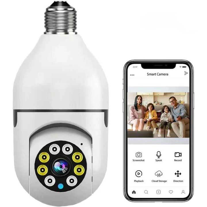 FOCO CÁMARA WIFI DE SEGURIDAD 1080P 360°