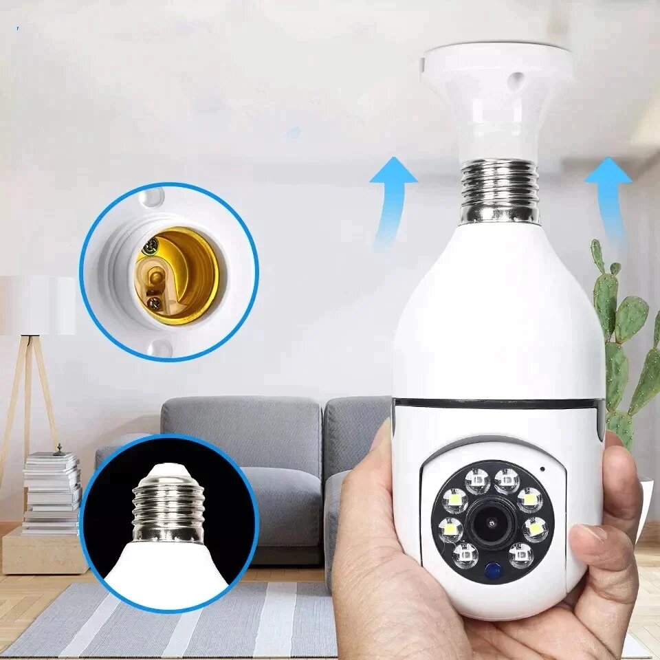FOCO CÁMARA WIFI DE SEGURIDAD 1080P 360°