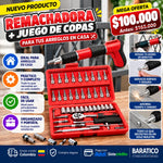 Remachadora + Caja de 46 herramientas GRATIS