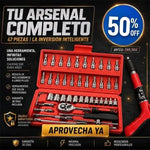 Remachadora + Caja de 46 herramientas GRATIS