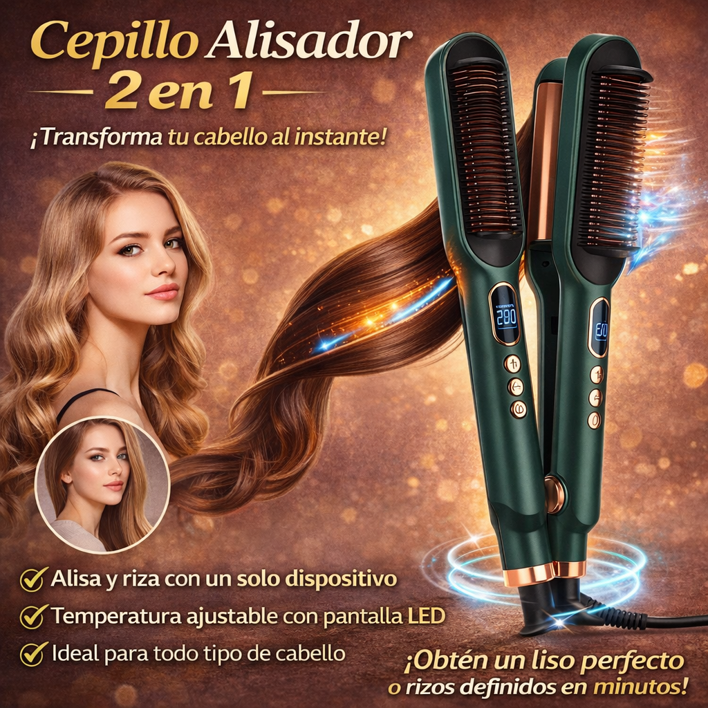 Cepillo Alisador & Moldeador 2 en 1