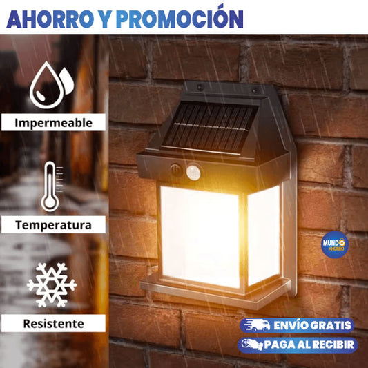 LÁMPARA SOLAR CON SENSOR DE MOVIMIENTO