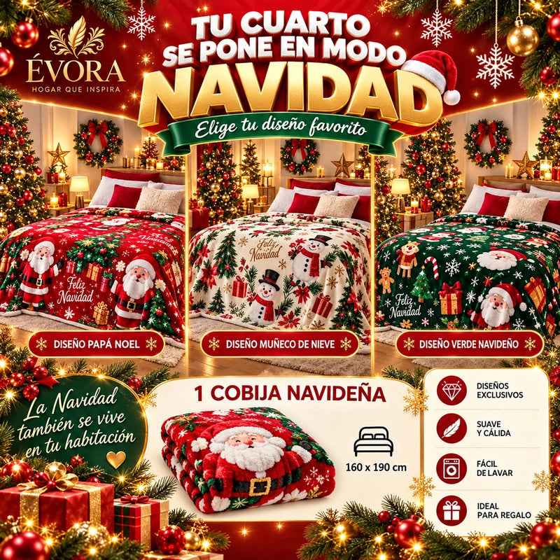 Cobija Navideña EVORA | Pon Tu Cuarto en Modo Navidad 🎅✨