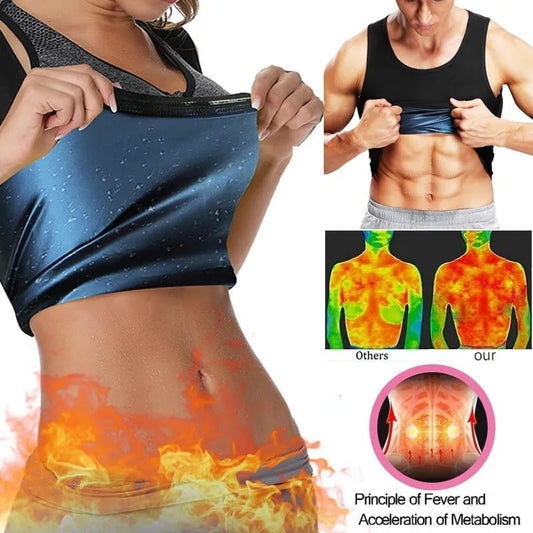 Camiseta reductora tipo sauna para hombre y mujer