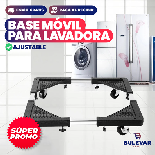Base móvil para cocina y lavadora ajustable